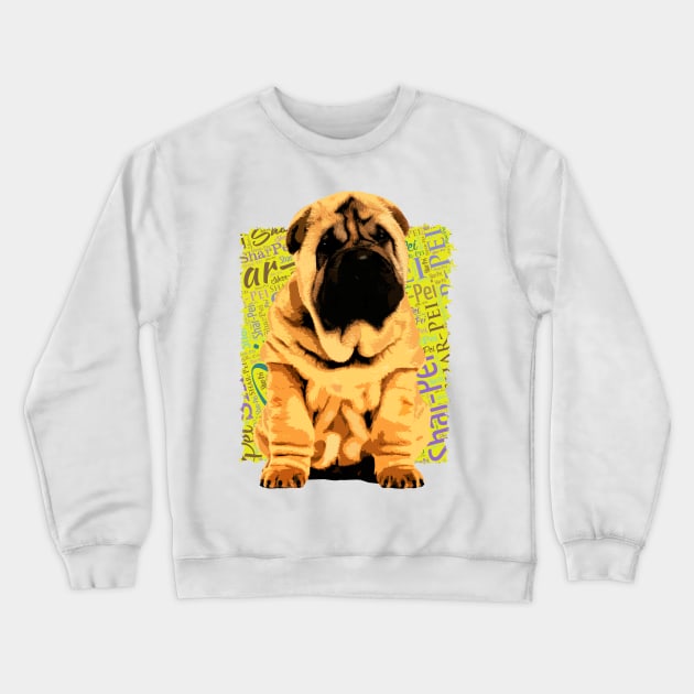 Shar-Pei puppy Crewneck Sweatshirt by Nartissima